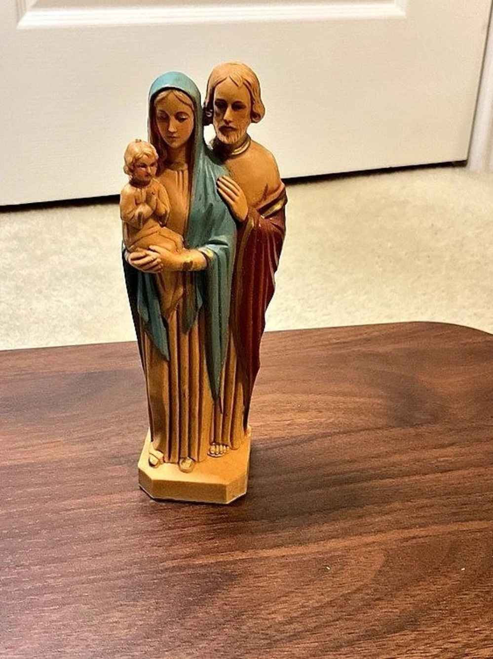 Vintage 1962 holy family plastic figurine
